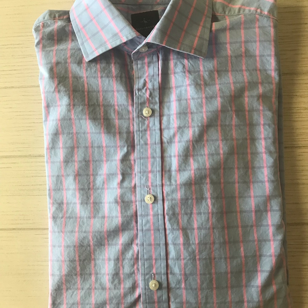 Tailorbyrd Blue Stripe Button-Down Shirt